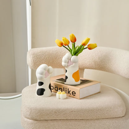 Cartoon Cat Paw Vase